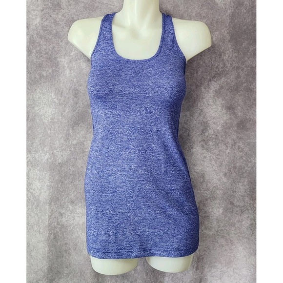 Women's Lululemon Heathered Blue Cool Racerback Tank ‎ Top ~ Size 6 - Picture 1 of 5